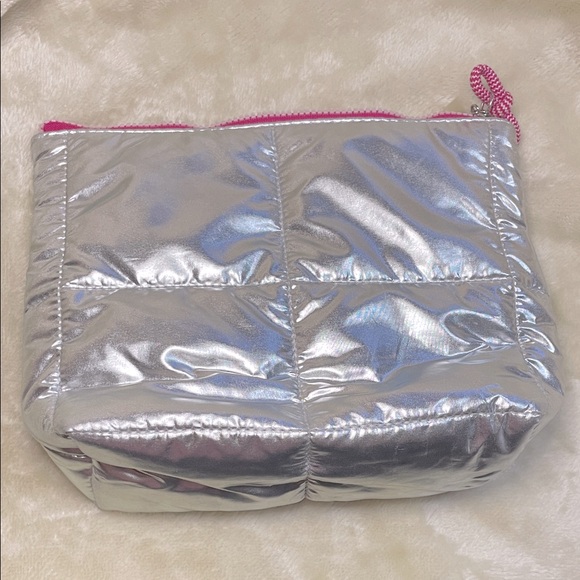 Sephora Silver Quilted Women's Makeup Bag - Picture 1 of 7